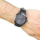 Hugo Boss Rafale Chronograph Grey Dial Grey Leather Strap Watch For Men - 1513445 Buy Now By Hugo Boss