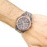 Michael Kors Lexington Chronograph Black Dial Two Tone Steel Strap Watch for Men - MK8561 Buy Now By Michael Kors