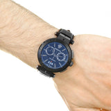 Versace V-Racer Aion Chronograph Black Dial Black Leather Strap Watch for Men - VBR030017 Buy Now By Versace