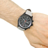 Hugo Boss Grand Prix Chronograph Black Dial Grey Leather Strap Watch for Men - 1513562 Buy Now By Hugo Boss