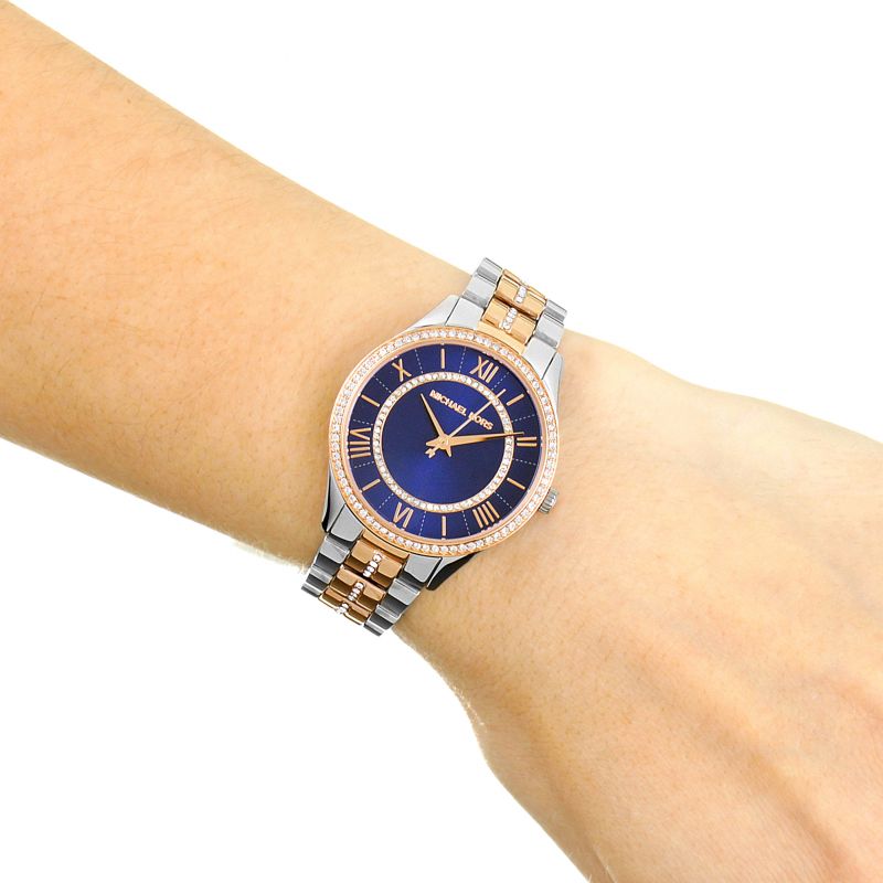 Michael Kors Lauryn Quartz Blue Dial Two Tone Steel Strap Watch For Women - MK3929 Buy Now By Michael Kors