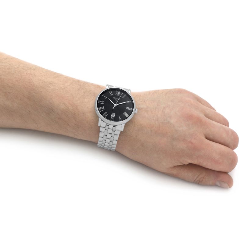 Tissot Carson Premium Black Dial Silver Steel Strap Watch For Men - T122.410.11.053.00 Buy Now By Tissot