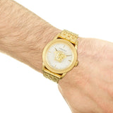 Versace Palazzo Empire White Dial Gold Steel Strap Watch for Men - VERD00318