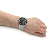 Hugo Boss Santiago Black Dial Silver Steel Strap Watch for Men - 1513862 Buy Now By Hugo Boss