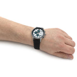 Emporio Armani Renato Chronograph Silver Dial Black Leather Strap Watch for Men - AR11473 Buy Now By Emporio Armani