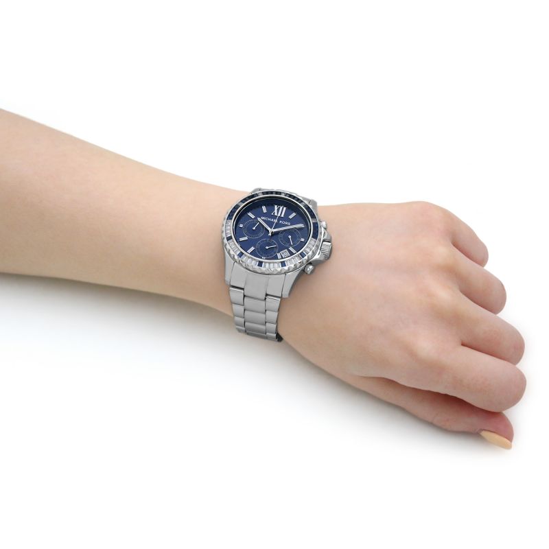 Michael Kors Everest Chronograph Blue Dial Silver Steel Strap Watch For Women - MK7237 Buy Now By Michael Kors