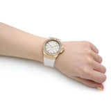 Shop Guess Venus Diamonds White Dial White Rubber Strap Watch for Women - GW0118L5 in USA