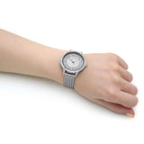 Shop Guess Soiree Diamonds Silver Dial Silver Mesh Bracelet Watch for Women - GW0402L1 in USA