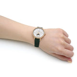 Fossil Jacqueline Multifunction Moonphase Mother of Pearl White Dial Green Leather Strap Watch for Women - ES5244 Buy Now By Fossil