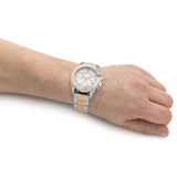 Versace Greca Action Chronograph Quartz Silver Dial Two Tone Steel Strap Watch for Men - VE3J00522 Buy Now By Versace