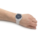 Emporio Armani Chronograph Blue Dial Silver Steel Strap Watch For Men - AR11528 Buy Now By Emporio Armani
