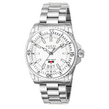 Shop Gucci Dive Quartz White Dial Silver Steel Strap Watch for Men - YA136302 in USA
