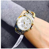 Michael Kors Runway White Dial Two Tone Steel Strap Watch for Women - MK3199 Buy Now By Michael Kors