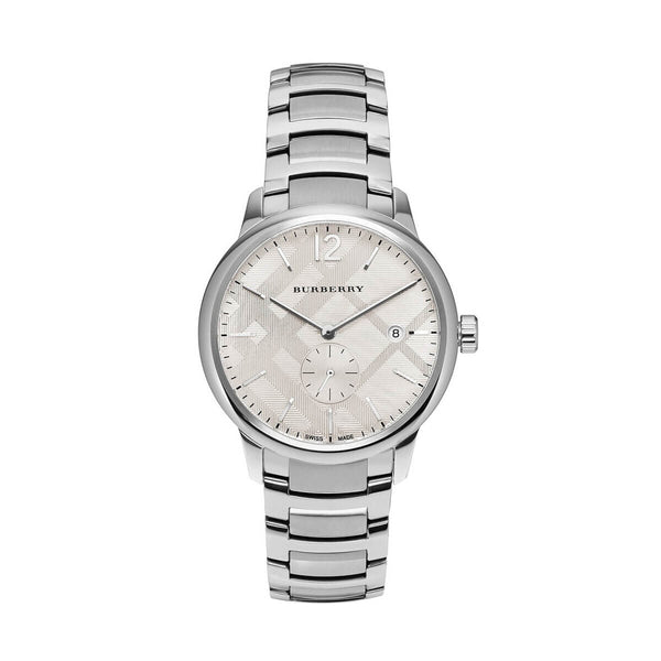 Shop Burberry The Classic Silver Dial Silver Steel Strap Watch for Men - BU10004 in USA