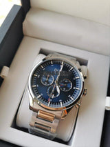 Hugo Boss Pioneer Blue Dial Silver Steel Strap Watch for Men - 1513867 Buy Now By Hugo Boss