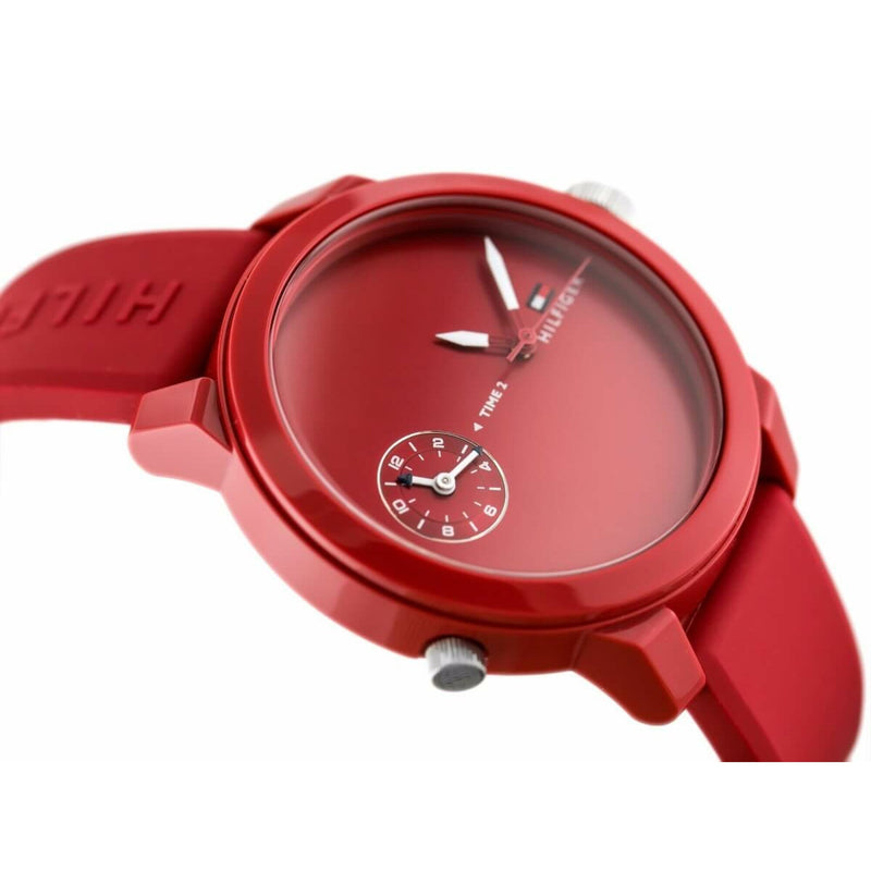 Tommy Hilfiger Denim Red Dial Red Rubber Strap Watch for Men - 1791557 Buy Now By Tommy Hilfiger