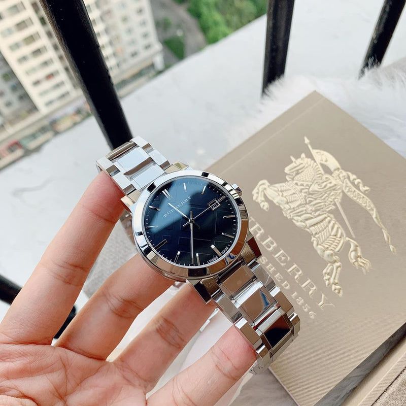 Burberry The City Black Dial Silver Stainless Steel Strap Watch for Women - BU9001 Buy Now By Burberry