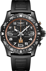 Breitling Endurance Pro Ironman Black Dial Black Rubber Strap Watch for Men - X823101B1B1S1