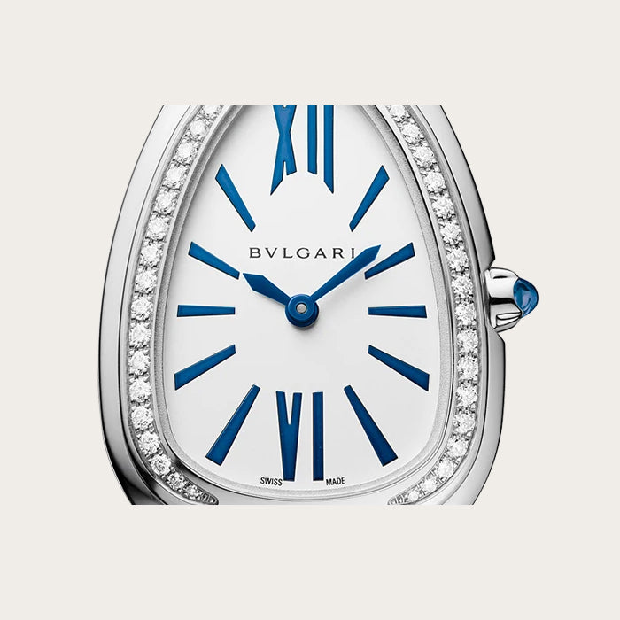 Bvlgari Serpenti Seduttori Diamonds White Gold Dial White Gold Steel Strap Watch for Women - SERPENTI103148