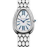 Bvlgari Serpenti Seduttori Diamonds White Gold Dial White Gold Steel Strap Watch for Women - SERPENTI103148