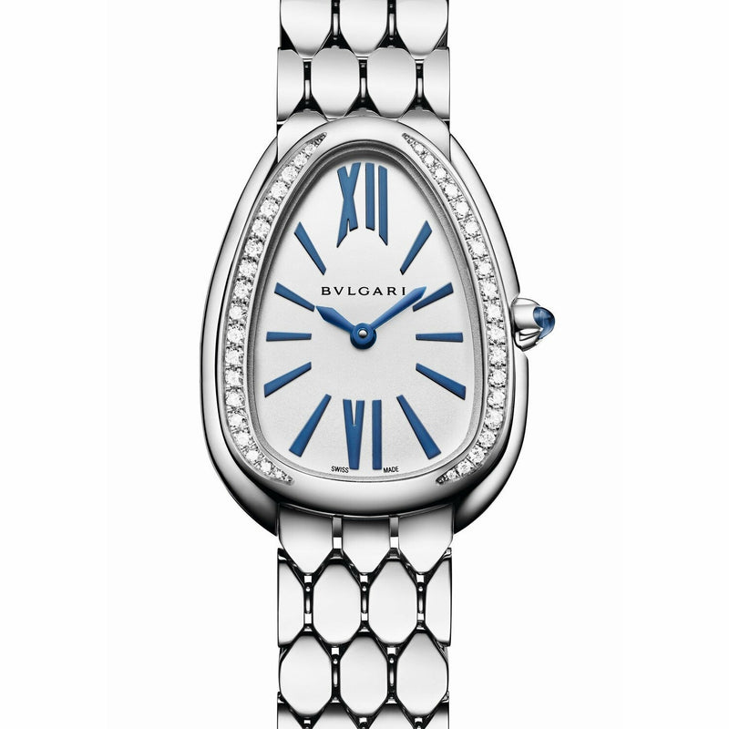 Bvlgari Serpenti Seduttori Diamonds White Gold Dial White Gold Steel Strap Watch for Women - SERPENTI103148