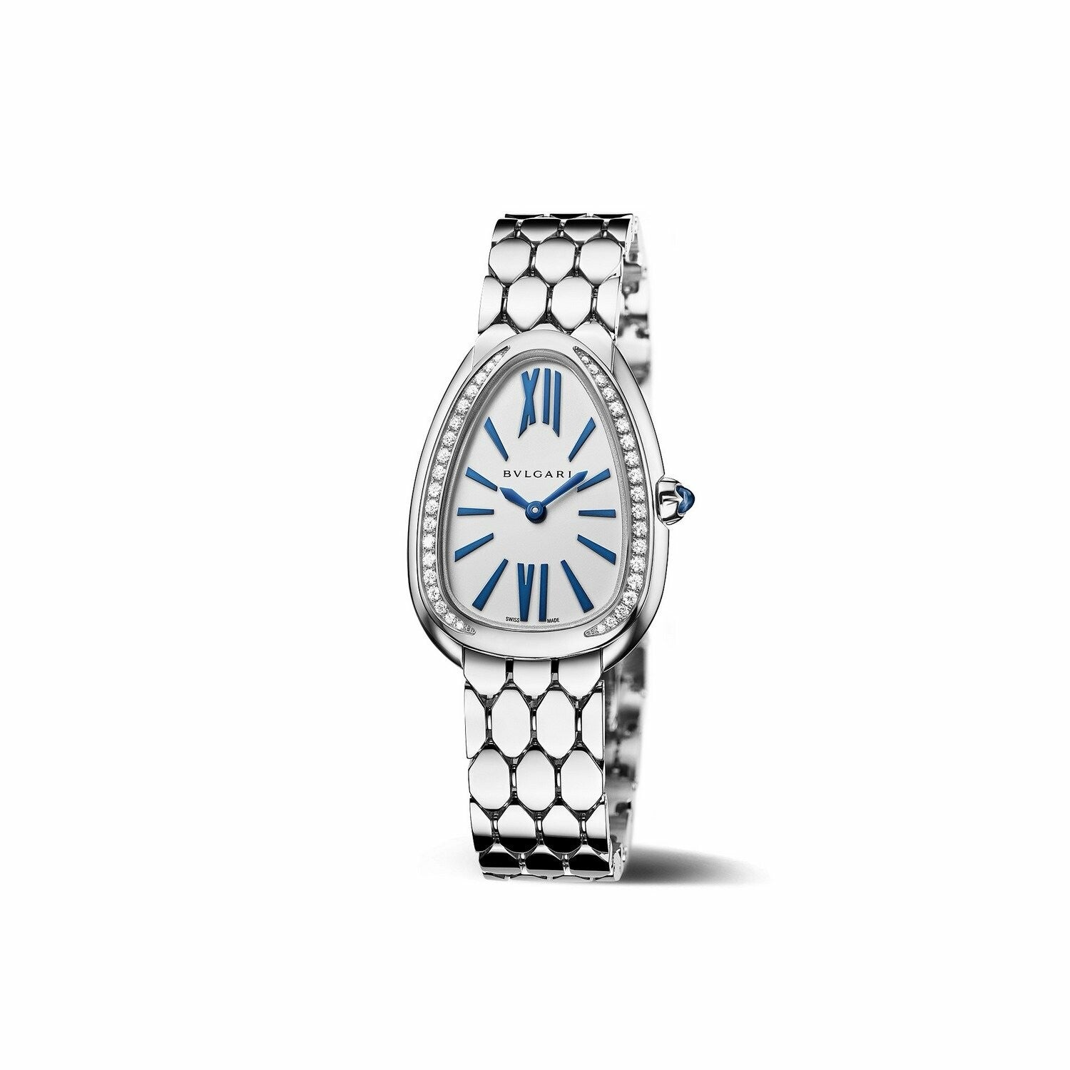 Bvlgari Serpenti Seduttori Diamonds White Gold Dial White Gold Steel Strap Watch for Women - SERPENTI103148