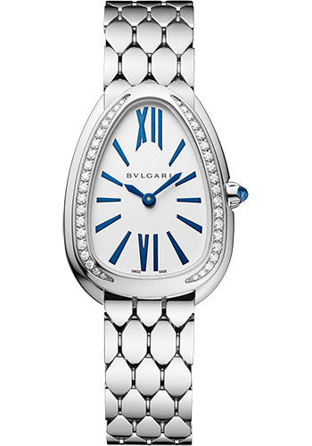Bvlgari Serpenti Seduttori Diamonds White Gold Dial White Gold Steel Strap Watch for Women - SERPENTI103148