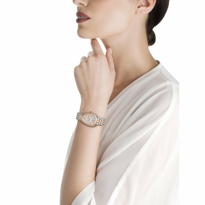 Bvlgari Serpenti Seduttori Diamonds Silver Dial Two Tone Steel Strap Watch for Women - SERPENTI103274