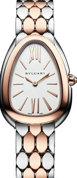 Bvlgari Serpenti Seduttori White Dial Two Tone Steel Strap Watch for Women - SERPENTI103277