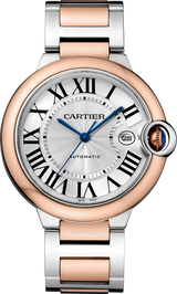 Cartier Ballon Bleu De Cartier Silver Dial Two Tone Steel Strap Watch for Men - W2BB0034