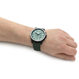Armani Exchange Banks Chronograph Green Dial Green Leather Strap Watch For Men - AX1725 Buy Now By Armani Exchange