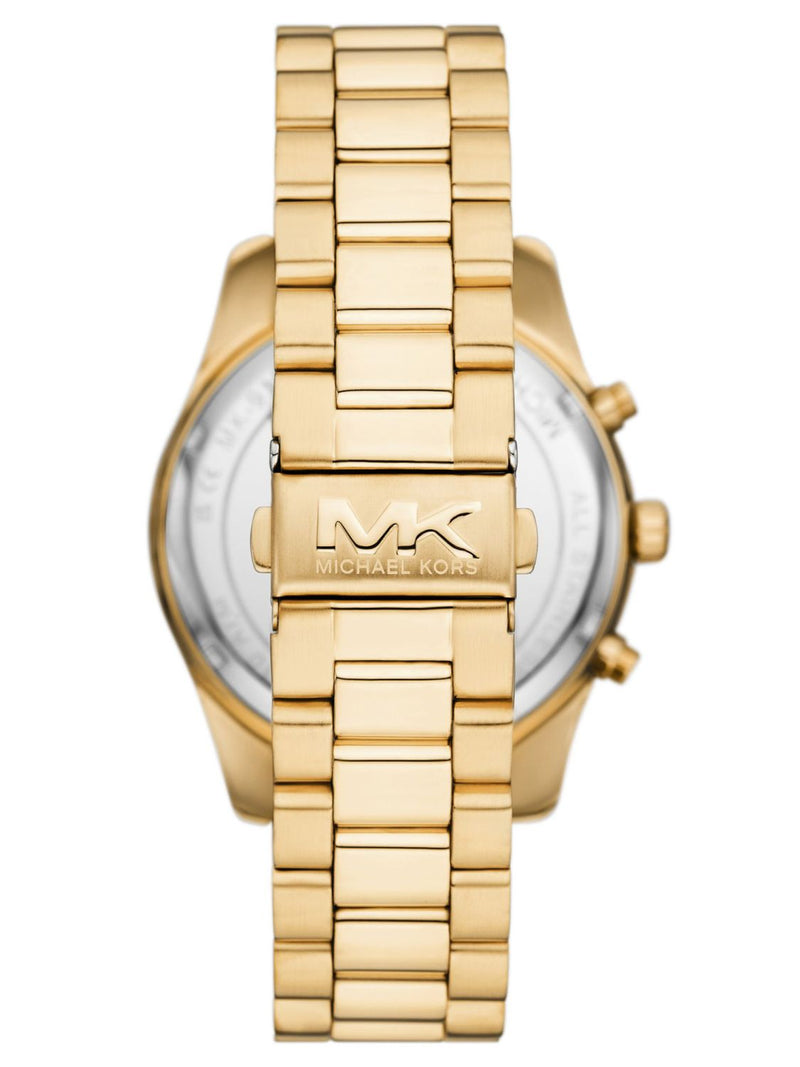 Michael Kors Lexington Chronograph Blue Dial Gold Steel Strap Watch for Men - MK9153 Buy Now By Michael Kors