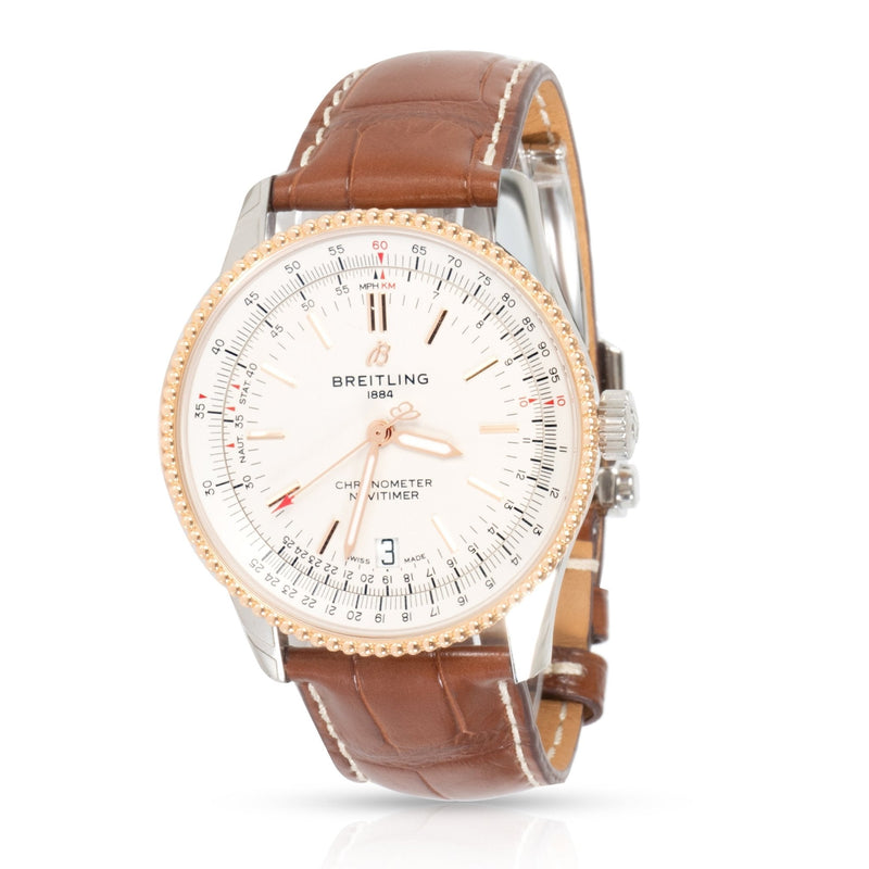 Breitling Navitimer Automatic 38mm Leather Strap Mens Watch - A17325211G1P1