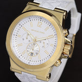 Michael Kors Dylan Chronograph White Dial White Rubber Strap Watch For Men - MK8937 Buy Now By Michael Kors
