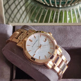 Burberry The City White Dial Rose Gold Steel Strap Watch for Women - BU9004 Buy Now By Burberry