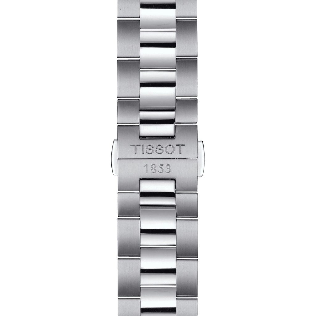 Tissot Gentleman Powermatic 80 Silicium Green Dial Silver Steel Strap Watch For Men - T127.407.11.091.01