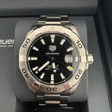 Shop Tag Heuer Aquaracer Automatic Caliber 5 Black Dial Silver Steel Strap Watch for Men - WBD2110.BA0928 in USA
