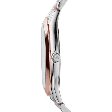 Michael Kors Slim Runway White Dial Two Tone Watch for Women - MK3204B Buy Now By Michael Kors
