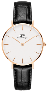 Daniel Wellington Classic Petite Reading White Dial Black Leather Strap Watch For Women - DW00100229 Buy Now By Daniel Wellington