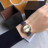 Michael Kors Averi Gold Dial Navy Blue Leather Strap Watch for Women - MK2526 Buy Now By Michael Kors