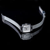 Shop Tissot Lovely Square Silver Dial Silver Mesh Bracelet Watch For Women - T058.109.11.036.00 in USA