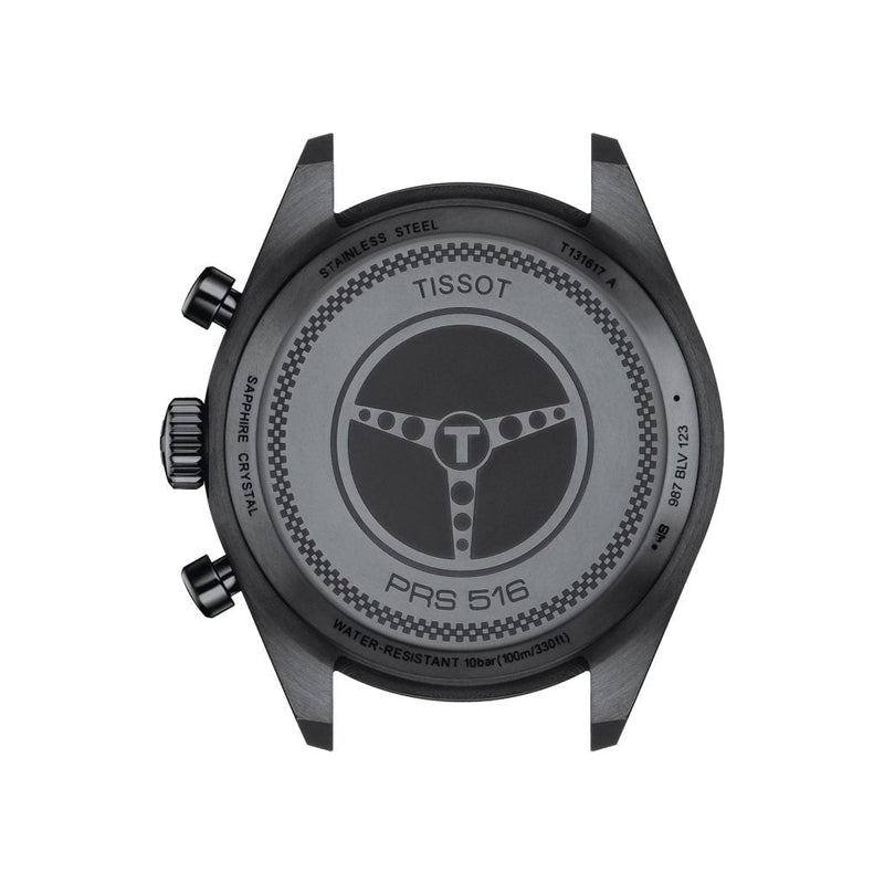 Tissot T Sport PRS 516 Chronograph Black Dial Black Leather Strap Watch for Men - T131.617.36.052.00 Buy Now By Tissot