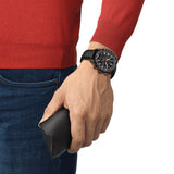 Tissot T Sport PRS 516 Chronograph Black Dial Black Leather Strap Watch for Men - T131.617.36.052.00 Buy Now By Tissot