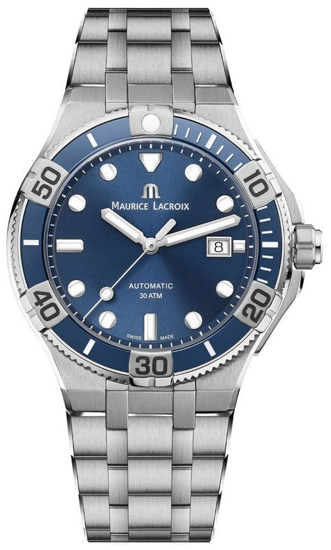 Maurice Lacroix Aikon Venturer Blue Dial Silver Steel Strap Watch for Men - AI6058-SS002-430-1 Buy Now By Maurice Lacroix