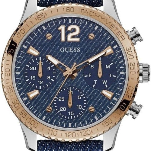 Guess Marina Chronograph Blue Dial Blue Denim Strap Watch For Women - W1057L1 Buy Now By Guess