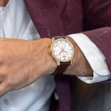 Tissot T Classic Tradition Chronograph White Dial Brown Leather Strap Watch For Men - T063.617.36.037.00 Buy Now By Tissot