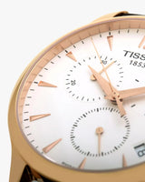 Tissot T Classic Tradition Chronograph White Dial Brown Leather Strap Watch For Men - T063.617.36.037.00 Buy Now By Tissot