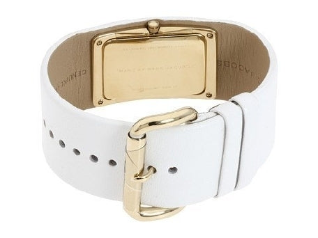 Marc Jacobs Champagne Dial White Leather Strap Watch for Women - MBM2043 Buy Now By Marc Jacobs