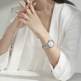 Emporio Armani Gianni T Bar Mother of Pearl Dial Silver Steel Strap Watch For Women - AR1955 Buy Now By Emporio Armani