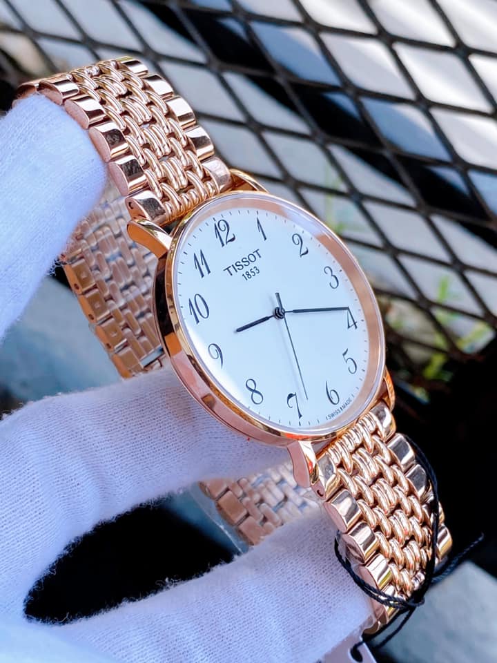 Tissot T Classic Everytime White Dial Rose Gold Mesh Bracelet Watch for Men - T109.610.33.032.00 Buy Now By Tissot